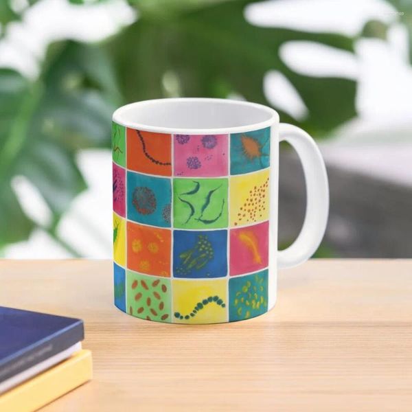 Canecas Grandes bactérias brilhantes caneca de café conjunto copos criativos lindos chás para chá