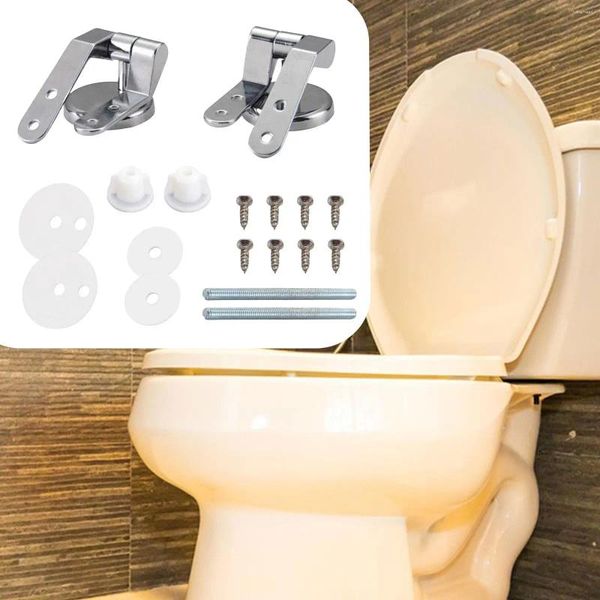 Badzubehör-Set, WC-Deckelscharniere, Armaturen, Gewindestange und Schrauben, allgemeiner Austausch von Teilen für Badezimmer, einfache Installation, robust