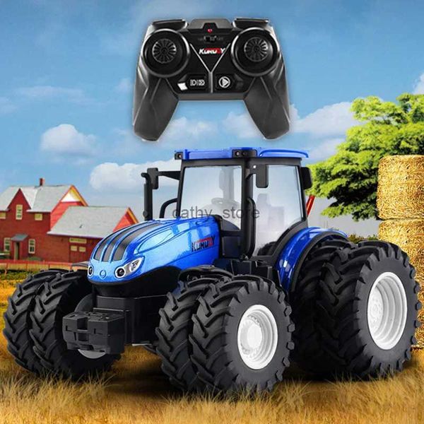 Auto elettrica/RC Auto giocattoli RC Rimorchio per trattore agricolo RC 1/24 2.4G Ingegneria di controllo remoto Camion di costruzione Macchina agricola per bambini ragazzi regaloL2403