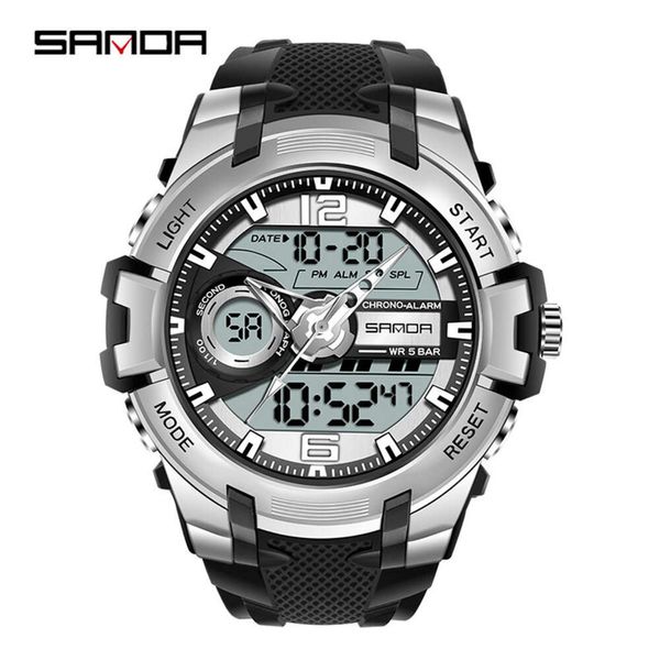 Sanda Electronic 6015 Student Watch Youth Leisure Impermeabile Night Glow Sport da uomo alla moda edizione coreana