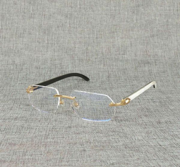 Sonnenbrille aus Naturholz, quadratisch, helles Büffelhorn, Übergröße, zufälliger Rahmen für Herren, optisch, oval, Brillenglas 8008325