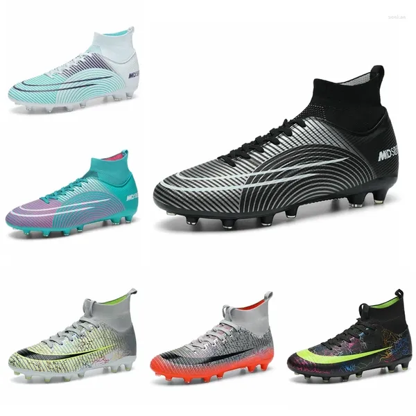 Обувь для американского футбола, унисекс, мужские и детские бутсы, тренировочные носки на открытом воздухе, дышащие длинные шипы, футбольные кроссовки для футзала на траве 46, 47, 48