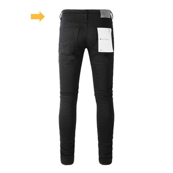 Purple Jeans Designer masculino Men. Joelho Tamanho reto 28-40 Motocicleta Treinidade Hue High Street Denim atacado 2 peças 9,5% OFF058DI51Q