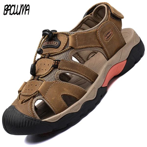 Sandalen Sommer Herren Sandalen Leder Sandalen Männer Strandschuhe Rom Designer Männer Sandalen Outdoor Herren Watschuhe weicher Boden heißer Verkauf