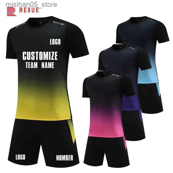 Maglie Personalizzazione personalizzata e sublimazione delle maglie da calcio a maniche corte per ragazzi.Divisa da calcio e abbigliamento sportivo per club ragazzo vuoto Q240318