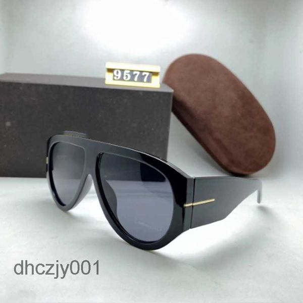 Tasarımcı Tom Güneş Gözlüğü Dalga Maskesi Büyük Çerçeve Bayan Erkekler Polarize Gözlükler Asetat Fiber Hip Hop Luxury Classics UV400 Koruyucu 1F2E 1F2E