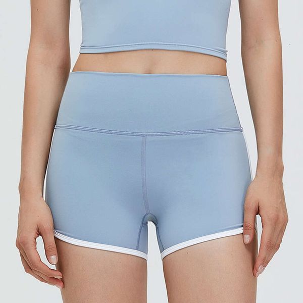 Lu Align Align Lu Lemon Yoga Novo Nu Feminino Cintura Alta Levantamento de Quadril Esportes Correndo Quick Dry Fiess Push Up Shorts Tecido de Nylon 2024 Academia