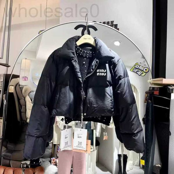 Parka da donna in piumino designer Chaopai Miao Gao Ding Edition Cappotto rosa invernale Nuovo caldo piccolo collo alto addensato pane corto KN6F