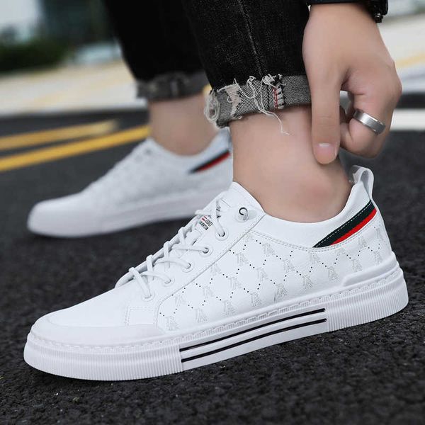 HBP Non-Brand Niedriger Preis Großhandel Fabrik Weiße Druckschuhe Leder Walking Style Herren Casual Skate Skateboard Schuhe