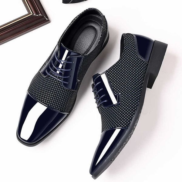 HBP Baba Olmayan Erkek Deri Ayakkabılar İşletme Elbise Sıradan Nefes Alabilir Erkek İngiliz ve Koreli Versiyon Saçlı Damatlar Düğün Ayakkabıları