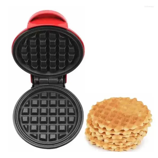 Backwerkzeuge Kleiner Waffeleisen elektrisch mit Anzeige Kompakte Antihaft-sichere Mini-Eisenmaschine für Pfannkuchen