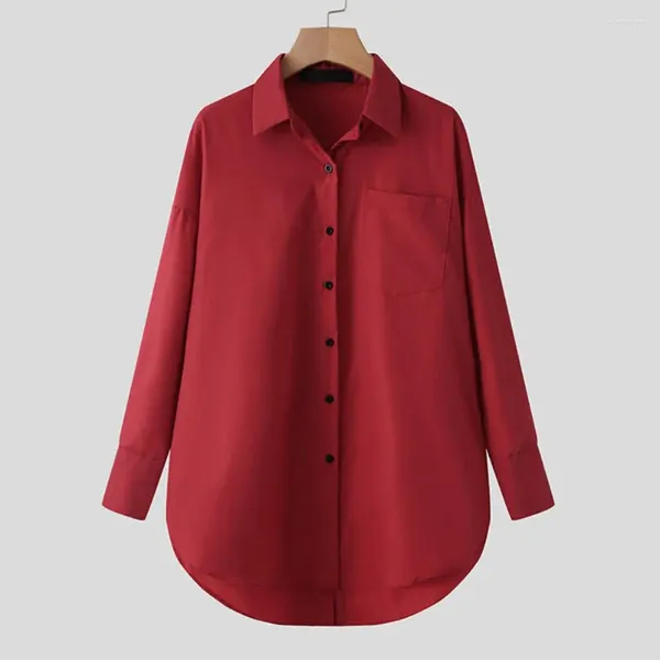 Camicette da donna Camicia a maniche lunghe da donna Chic Versatile Monopetto con bottoni sul retro Morbida per gli spostamenti lavorativi Stile abbottonato