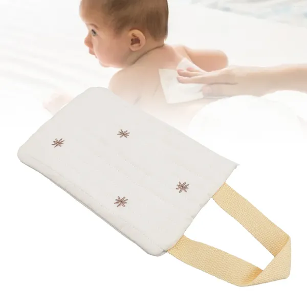 Sacos de armazenamento Algodão Baby Wipe Dispenser Portátil Recarregável Reutilizável Padrão Bordado Zipper Fechamento Viagem Recipiente Molhado Bolsa