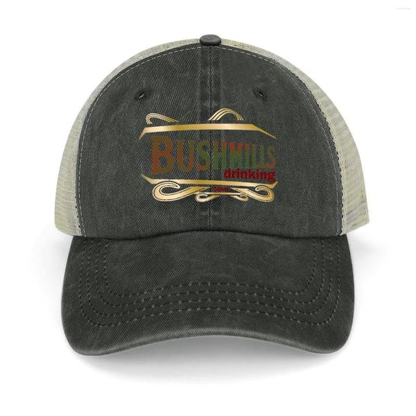 Bonés de bola Bushmills Drinking Team Cowboy Hat Sunhat Visor Bobble Mulheres Chapéus Masculinos