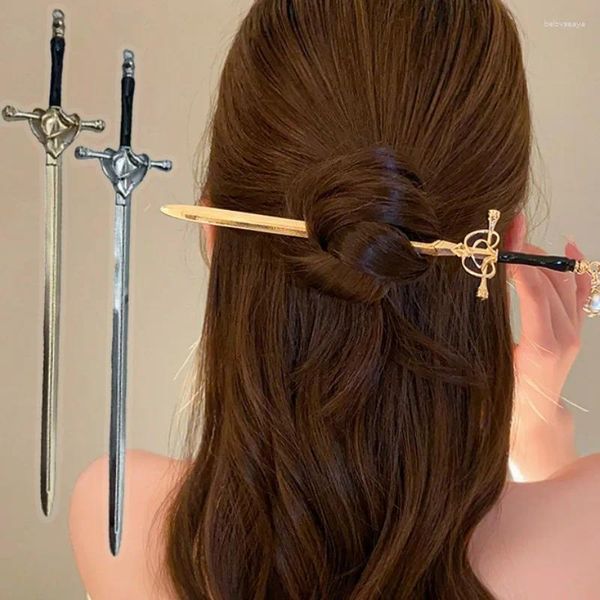 Haar Clips Chinesische Punk Schwert Haarnadel Mode Einfache Metall Sticks DIY Kopfschmuck Hinterkopf Accessoeies Schmuck Ornament