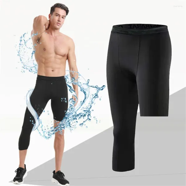 Yoga Outfit 2024 Herren Basketball Sport Sieben-Punkte-Fünf-Punkte-Fiess-Training Enge Leggings Laufkompression Schnelltrocknende Hose