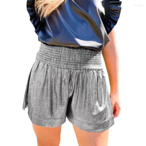 Damen-Shorts Gary, kurze Hose mit hoher Taille, glänzend, leicht, für Damen, Joggen, weiblich, Y2K