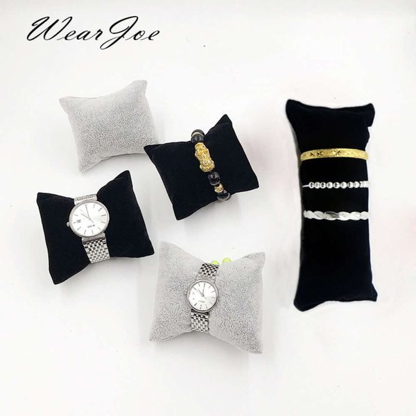 Großhandel Langlebige Veet Pearl Armband-Uhren-Display-Kissen für Etui-Armreif-Fußkettchen-Armbanduhr-Halter-Schmuck-Theken-Organizer