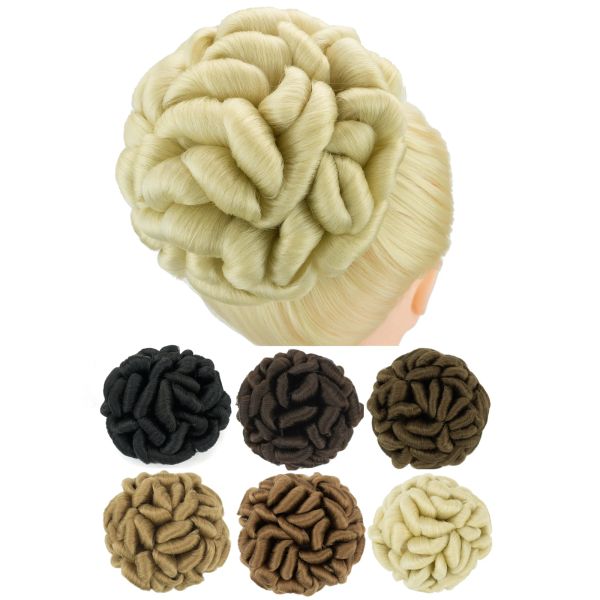 Chignon soowee tamanho grande trançado bagunçado encaracolado penteado scrunchies chignon dançarino capa de cabelo donut peruca de cabelo updo para parte