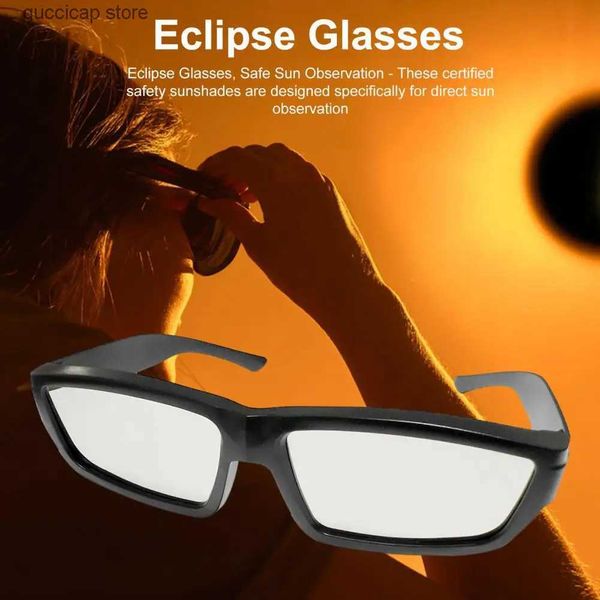 Güneş gözlükleri 6pcs güneş tutulması gözlükleri Görünür Işık Filtreleme Güneş Eclipse Camları Sertifikasyon Güneş çerçeveleme gözlükleri açık tutulma gölgeleri y240318