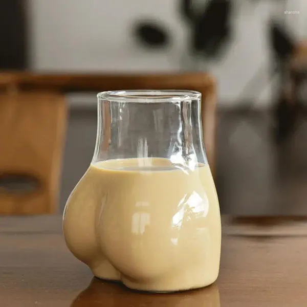 Bottiglie di stoccaggio Divertente Tazza da caffè Tazze trasparenti in vetro borosilicato da 450 ml Tazza portatile per bere acqua, latte, cacao