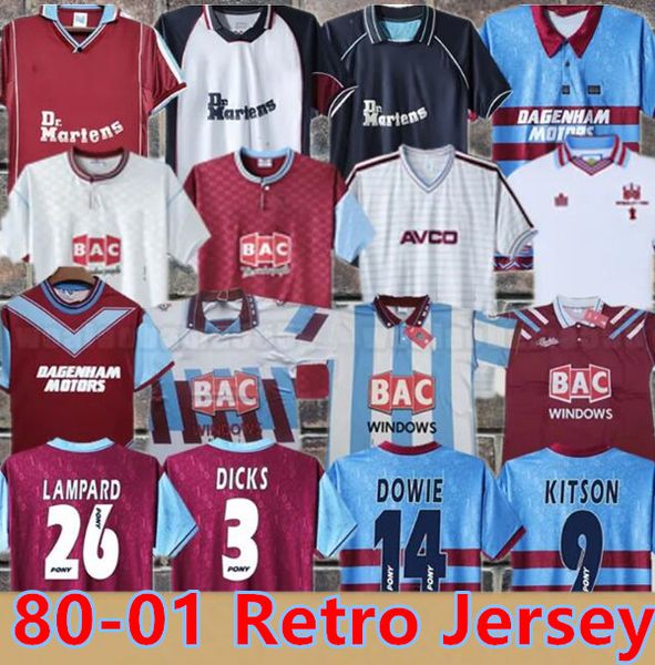 Di Canio 91 92 95 97 West Centenary Retro Soccer Jersey Cole Lampard Dicks 1999 2000 Classic United 100th Anniversary 99 00 camicie da calcio vintage Ham 93 94 2001 5935