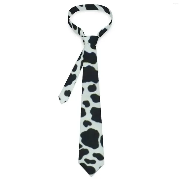 Laços de vaca impressão gravata pontos pretos retro casual pescoço para unisex adulto uso diário festa qualidade colar design gravata acessórios