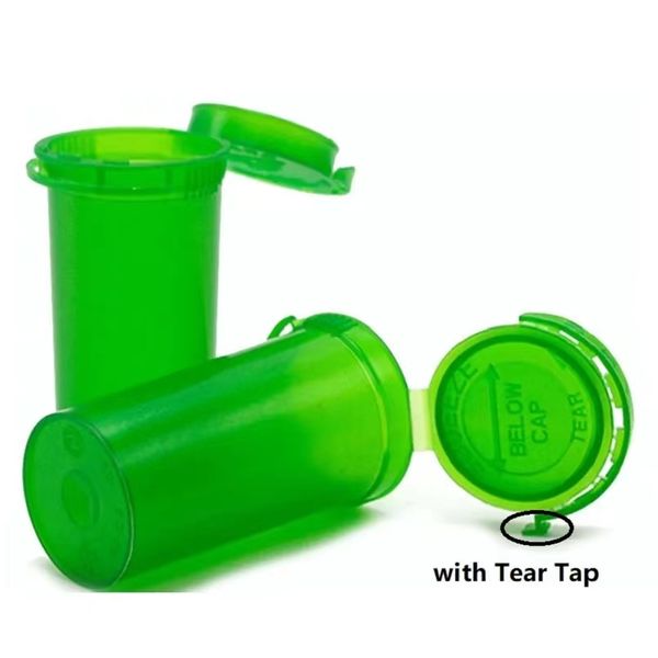 Großhandel Kunststoff-Stroage-Vorratsglas 30 Dram Leere Squeeze-Pop-Top-Flasche Trockenkräuterbox Acryl-Kunststoff-Stroage-Zinn-Kastenbehälter Kunststoff-Zinn 6D 13D 19D