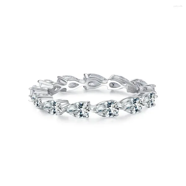 Cluster Rings Fashion 925 Серебряное европейское и американское кольцо женское одно дренажное капель
