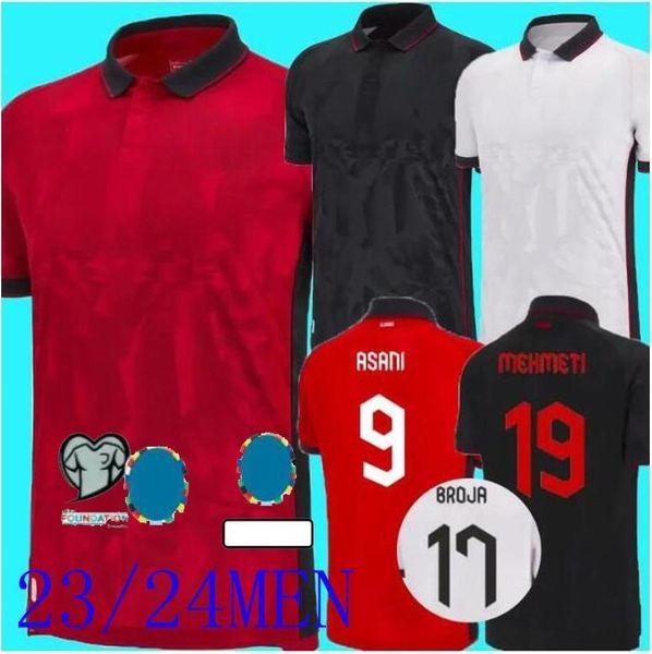 23 24 Seleção nacional de Jerseys da Albânia Kristjan Asllani Marash 2023 2024 Home fora Terceiro Kumbulla Myrto Uzuni Nedim Brami New Sport Men Size S-XXL Football