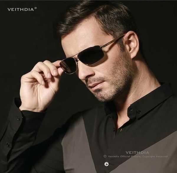 Veithdia markası polarize Men039s Vintage Güneş Gözlüğü Alüminyum Çerçeve Güneş Gözlükleri Erkek Goggle Eyewear Aksesuarları Erkekler İçin 2458 CX205840248