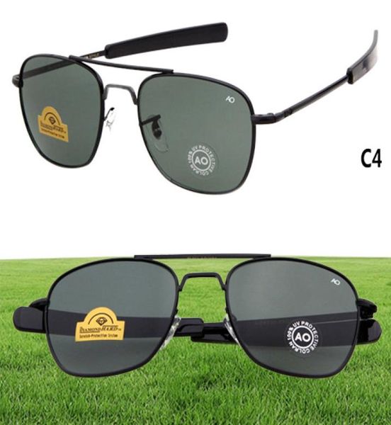 WholeBrand New AO American Optical Pilot Sunglasses Original Pilot Sunglasses OPS M Army Sunglasses UV400 com Óculos Case5891281