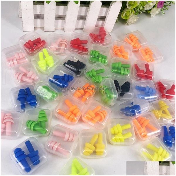 Andere Home Garden Sile Ohrstöpsel Schwimmer Weiche flexible Ohrstöpsel Tapones De Sila Para Los Oidos Travelling Slee Reduzieren Sie den Geräuschabfall Deli Dh5Hw