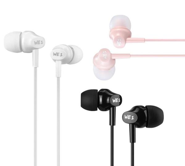 Наушники 35 мм Extra Bass Earbud Наушники WE1 Гарнитура с микрофоном для телефонных звонков Несколько цветов опционально79676439855812