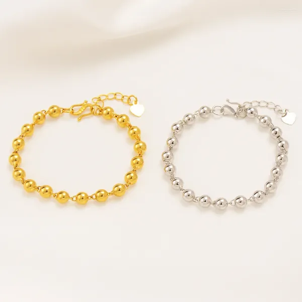 Charme Pulseiras 21cm Beads Bangles Étnico Ouro Sliver Cor Dubai Luxo Tornozeleira Elegante Jóias Presente de Aniversário