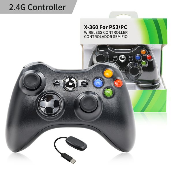 Para microsoft xbox 360 2.4g controlador de jogo sem fio gamepad camuflagem dourada joystick duplo choque controlador com caixa varejo