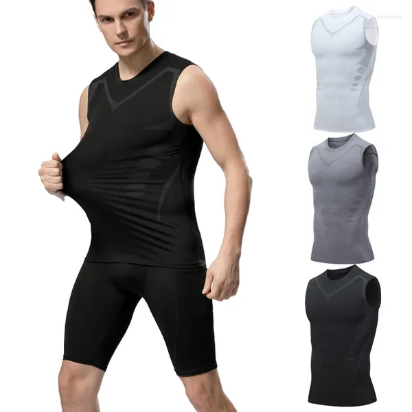 Jaquetas de corrida roupas de bicicleta primeira camada homem esportes ciclismo interior camiseta undershirt camisas de compressão manga curta correndo