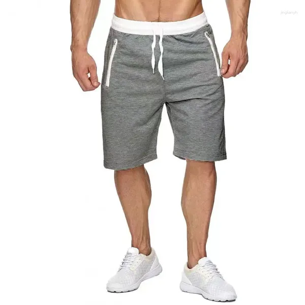 Shorts masculinos 2024 de alta qualidade puro algodão cor luz respirável cinco centavos calças casuais porta fora exercício de fitness