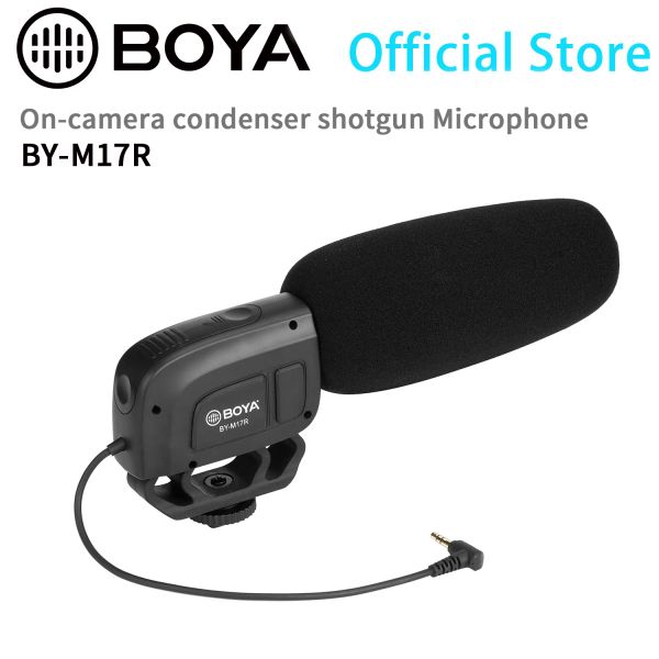 Mikrofone BOYA BYM17R Oncamera-Kondensator-Richtrohrmikrofon für DSLR-Camcorder, Streaming, Audiorecorder, Videoaufnahmen, Vlogging, Podcast