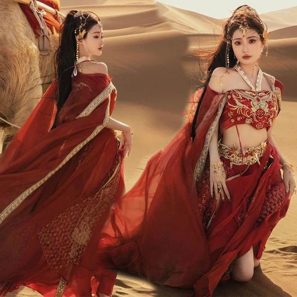 Сценическая одежда Одежда для пустыни Экзотический костюм Западная туристическая съемка Летняя Ханфу
