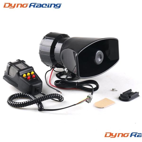 Alarm Sicherheit Dynoracing 5-Sound laute Autowarnung Polizei Feuersirene 130 dB Air Horn Pa Lautsprecher 12 V 80 W Zubehör Alarm238I Drop Deli Dhdsl