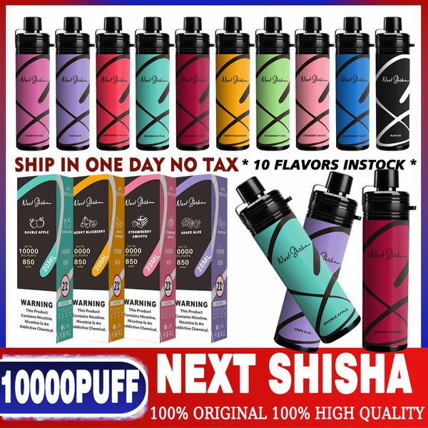 Successivo Shisha Vapme Narghilè 10K Puff Sigarette elettroniche usa e getta 10000 Puff Bar Pod preriempito da 20 ml Vapes ricaricabili 2% 5% Vapers di nicotina 9000 12000 15000 puff