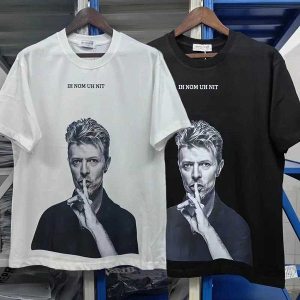 Homens camisetas 2014ss IH NOM UH NIT Mens T-shirt Mulheres Melhor Qualidade Retrato Impressão Top Quality T-shirt Manga Curta Estilo de Verão J240316