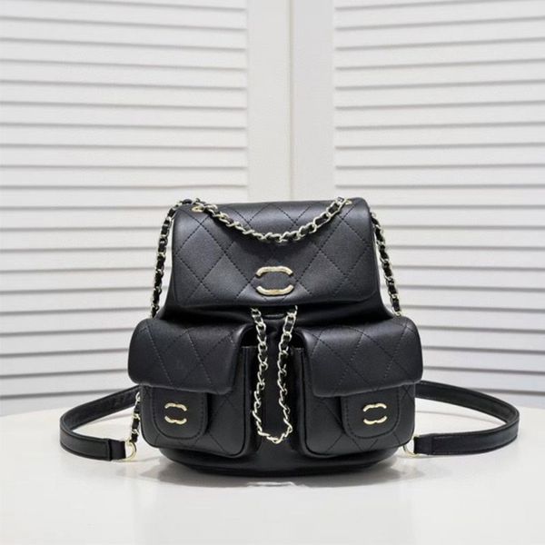 Tasarımcı CC Sırt Çantası Lüks Havyar Çanta Cüzdan Lüks Mini Sırt Çantası Kitap Çanta Tasarımcı Crossbody Çanta Kadınlar Elmas Desen Moda Kitap Çantası Cambridge Bag Çanta