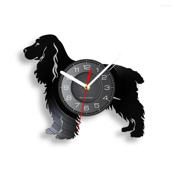 Orologi da parete Cocker Spaniel Razza canina Musica riproposta Orologio da registrazione Proprietario Decorazioni per la casa Cucciolo Artigianato Arte Longplay