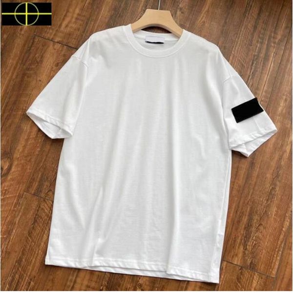 Marka taş ceket yaz erkek tişörtleri tasarımcı erkek ve kadın gömlekleri moda rozetleri tişörtler gündelik yaz kısa kollu kıyafetler Asya boyutu S-4XL
