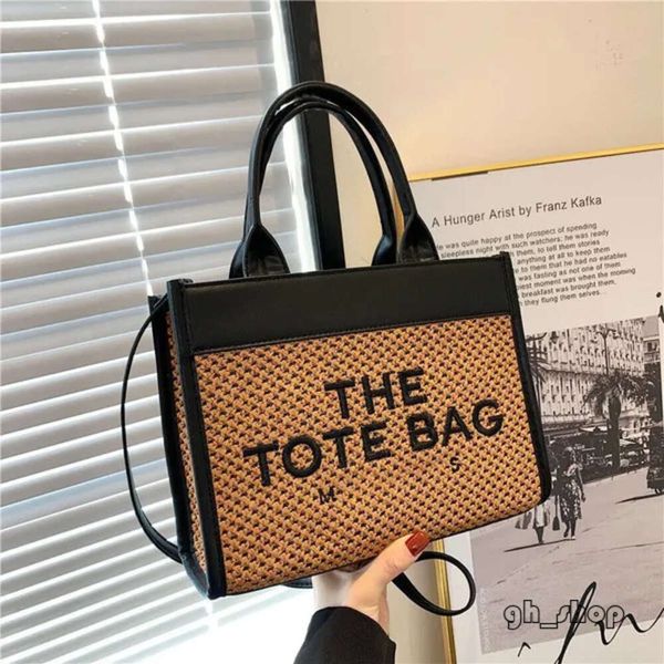 Tasarımcı Marc tote çanta adam kadınlar pembe lüksler çanta anlık görüntü saman puset plaj çantaları hafta sonu debriyaj crossbody omuz elyafı dükkan çantası 7880