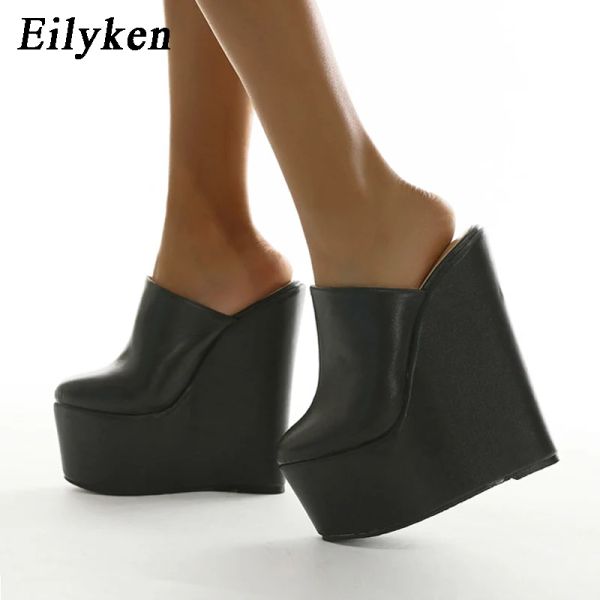 Pompe Eilyken New Summer Super High Platform Wedges Women Slipers Shoe European and American Nightclub Scarpe Mule Sandals