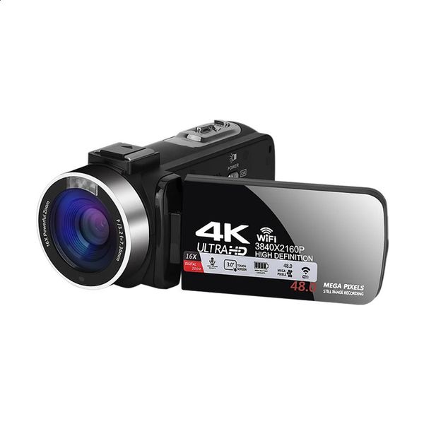 Professioneller 4K-Camcorder für Youtube, Tiktok und Vlog-Streaming mit 16-fachem Digitalzoom, WLAN-Infrarot-Nachtsicht-Videokameras 240306