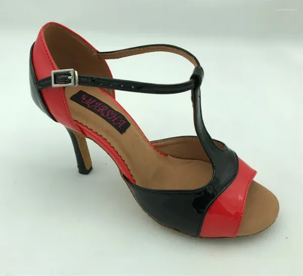 Scarpe da ballo Moda Sala da ballo Salsa latina per donna 6239BRP Comoda danza Tacco basso alto gratis